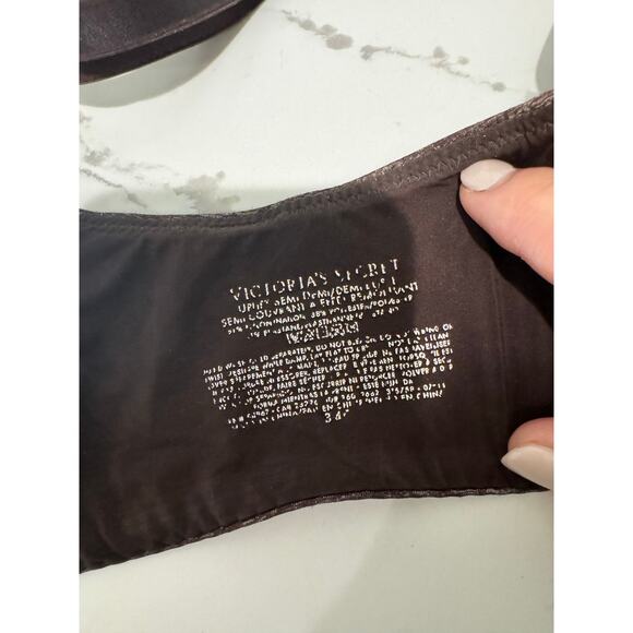 Victoria's Secret Uplift Semi Demi Bra No Push-Up Brown Heather 34C Discontinued - Picture 5 of 7